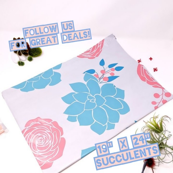 Other - 25 Succulents Poly Mailers 19"x24"